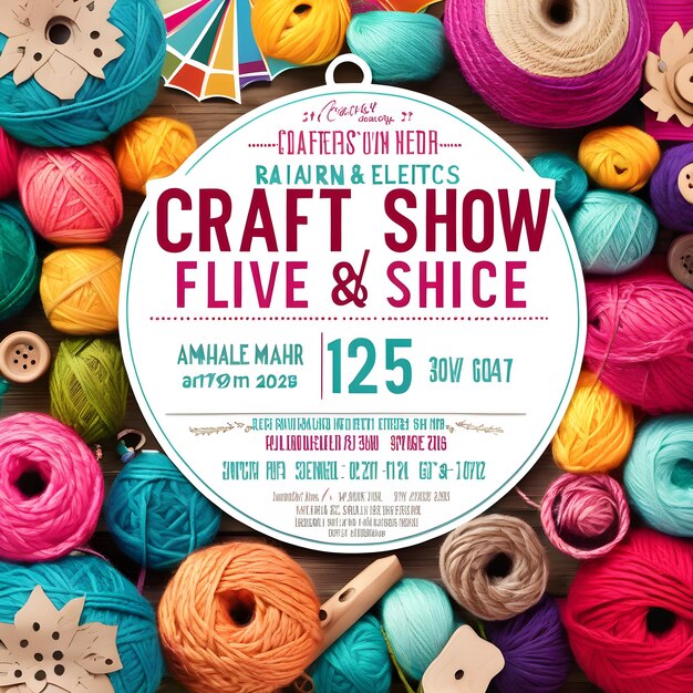 Photo a poster for craft show shows a craft show