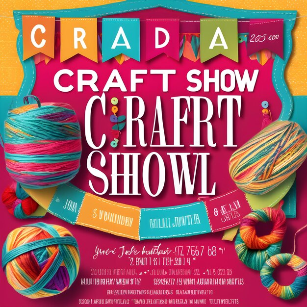 Photo a poster for craft show shows a craft show