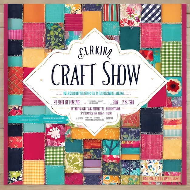 Photo a poster for craft show shows a craft show