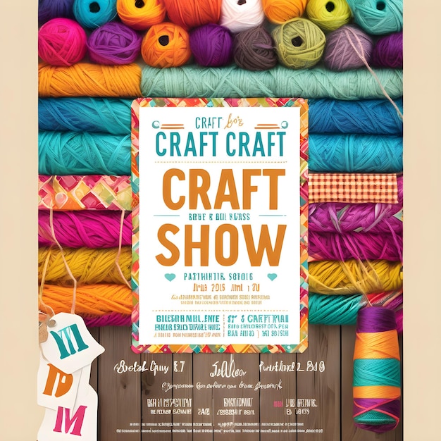 Photo a poster for craft show that is for craft