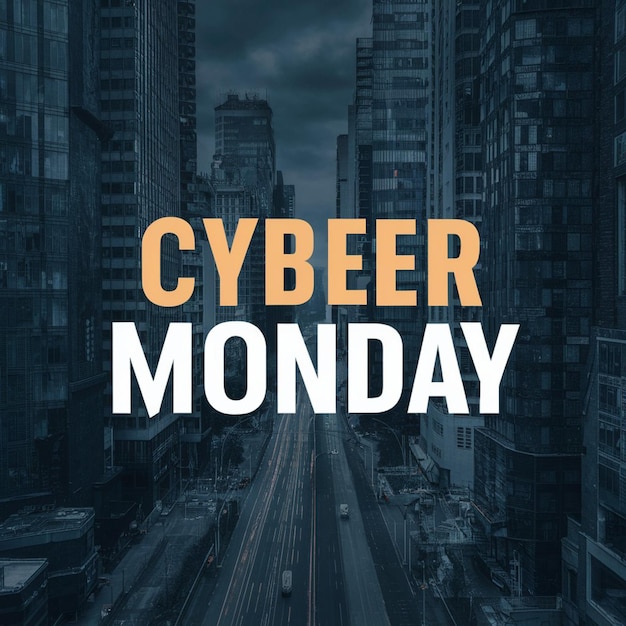 a poster for cyber monday on the cover of a book called cyber monday