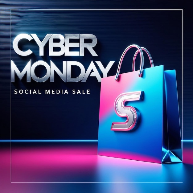 a poster for cyber monday sale shows a cyber monday sale