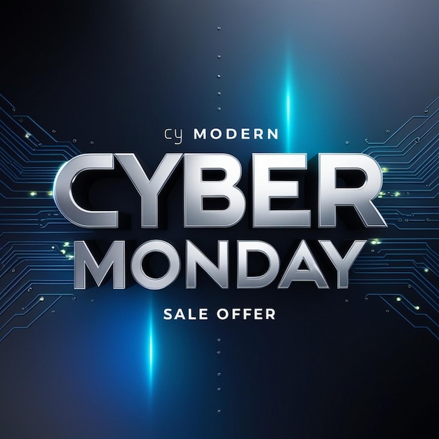 a poster for cyber monday sale shows a cyber monday sale