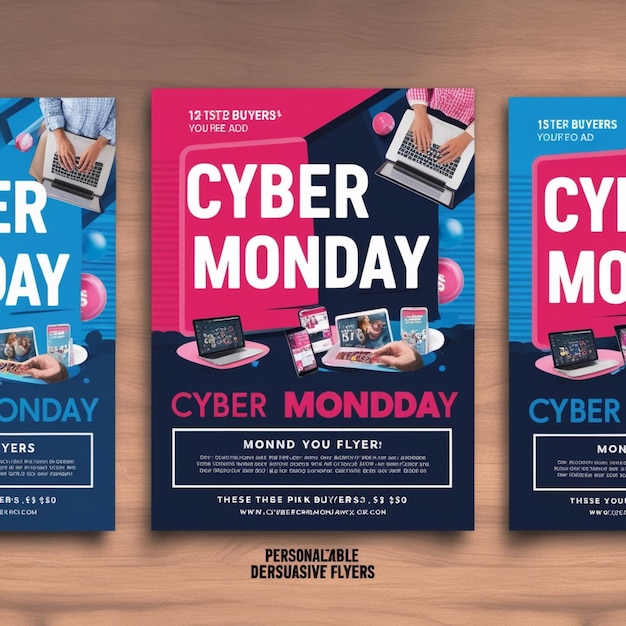 Photo a poster for cyber monday shows a cyber monday sale