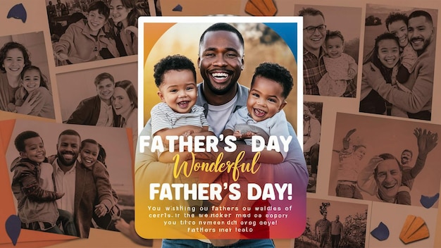 a poster for dads fathers day with a picture of dads