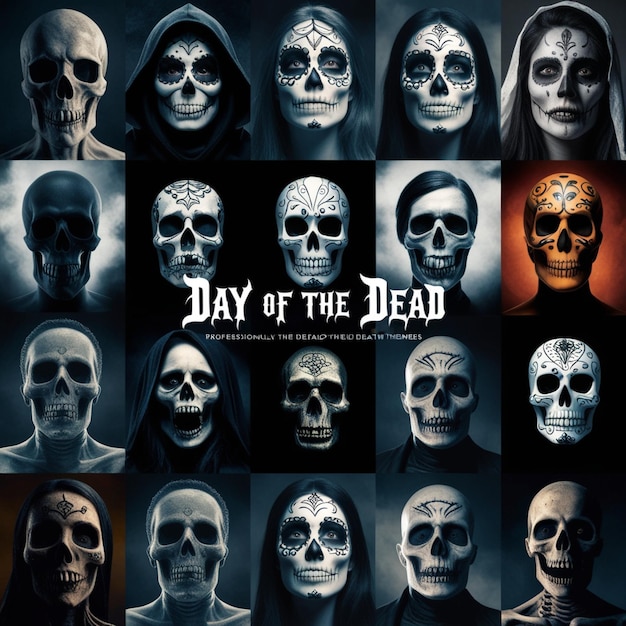 Photo a poster of a day of the dead of the dead