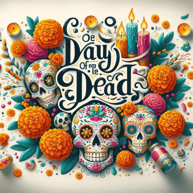 Photo a poster for day of the dead