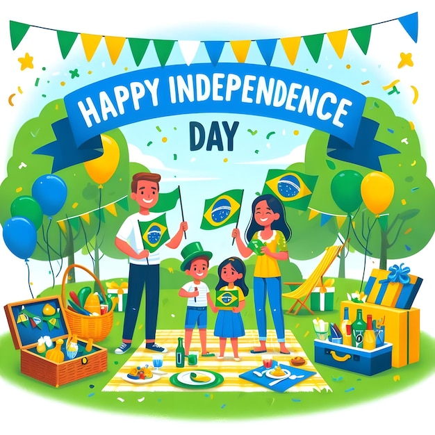 A poster design for Brazil happy Independence Day