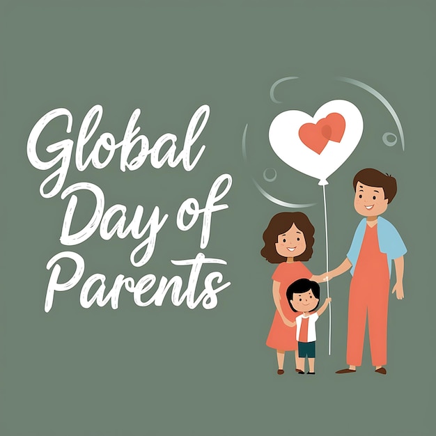 Photo a poster design for the global day of parents 4k background