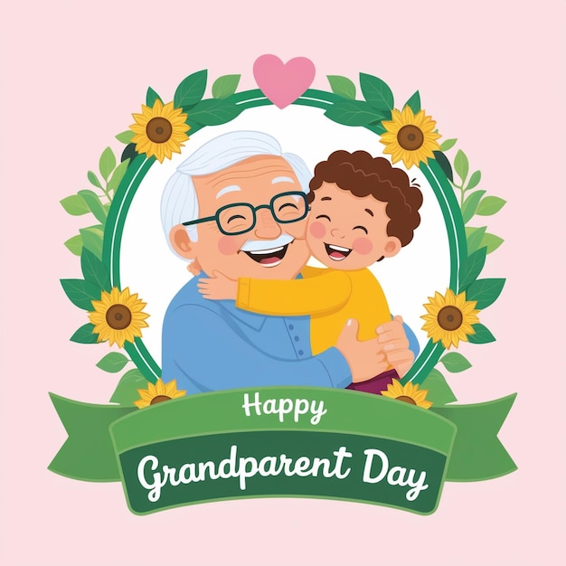 A poster design of happy grandparents day