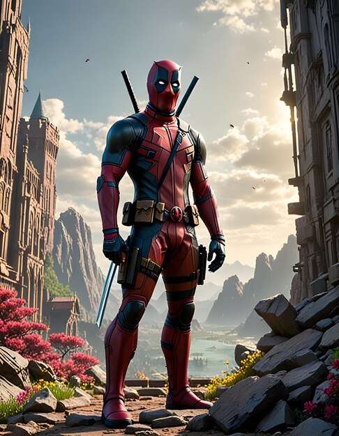 The Poster Disney Deadpool and Wolverine created with generative AI