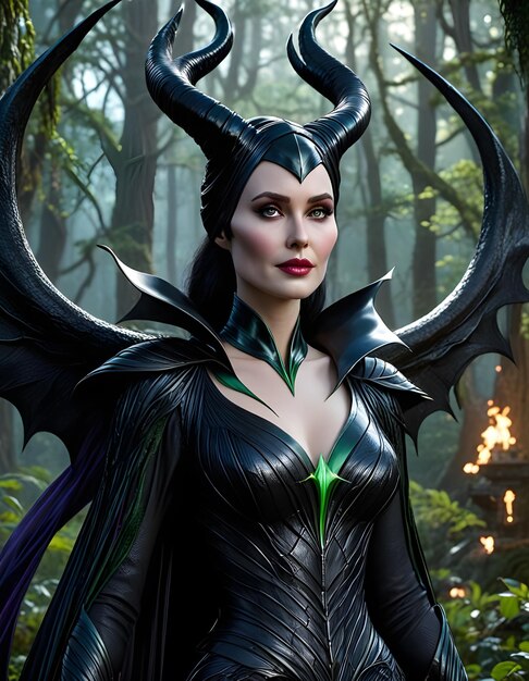 The Poster Disney and Marvels film Maleficent as Hela created with generative AI