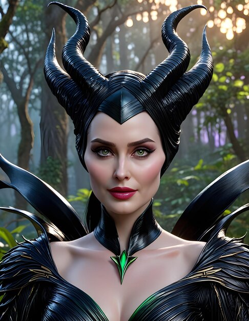 The Poster Disney and Marvels film Maleficent as Hela created with generative AI