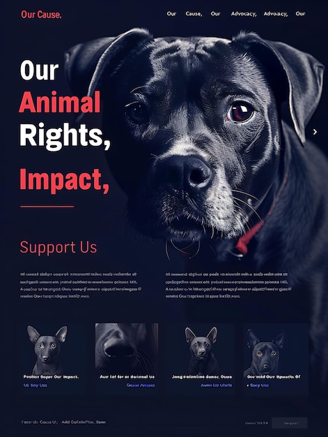 Photo a poster for a dog called our animal rights