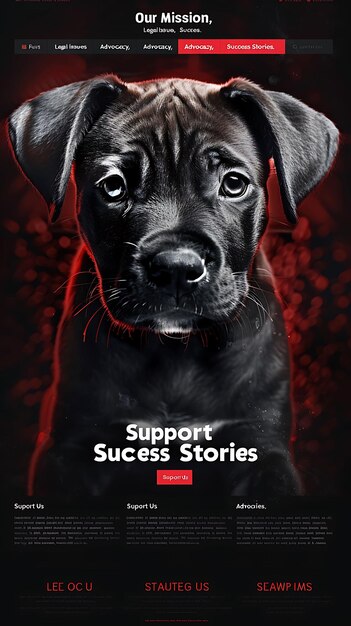 Photo a poster for a dog called support stories