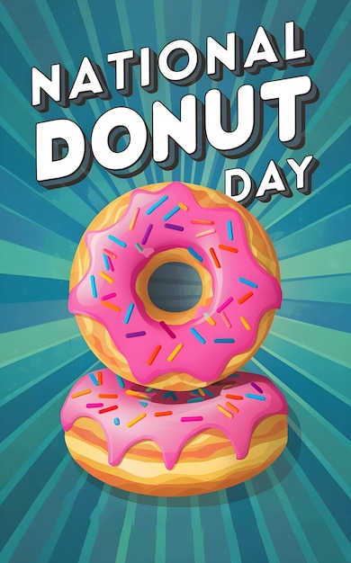 poster of donuts with the words donuts on it