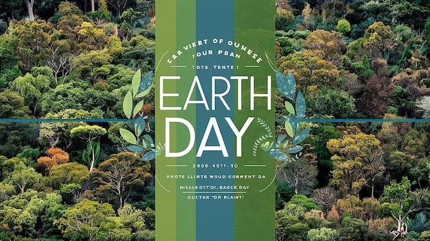 Photo a poster for earth day is titled earth day