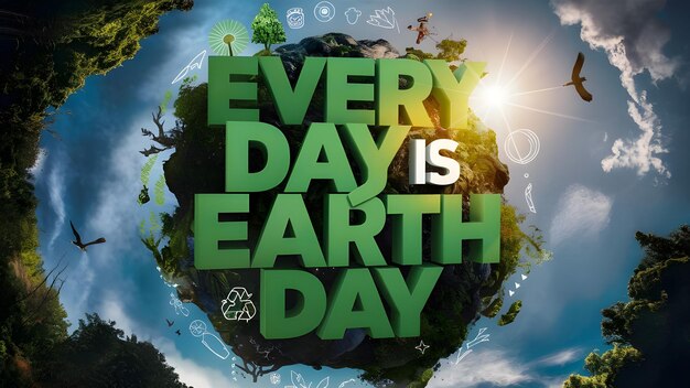 a poster for every day is earth day