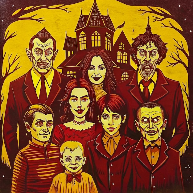 a poster of a family called the witch and the house of the witch