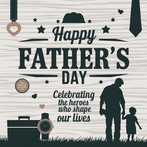 Photo a poster for a father and son who celebrate their fathers day