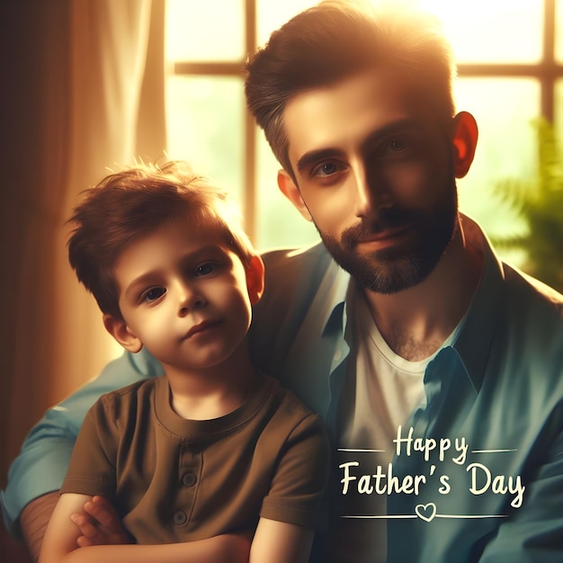 a poster for a father and son with the words happy fathers day on it