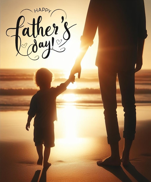 a poster for fathers day with a father and father