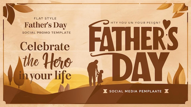 Photo a poster for a fathers day with a quote from father day