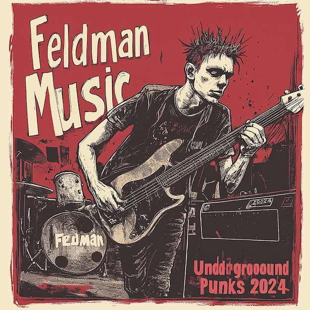 Photo a poster for feldman underground music punks in the park