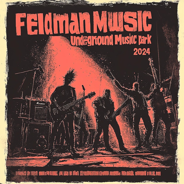 Photo a poster for feldman underground music punks in the park