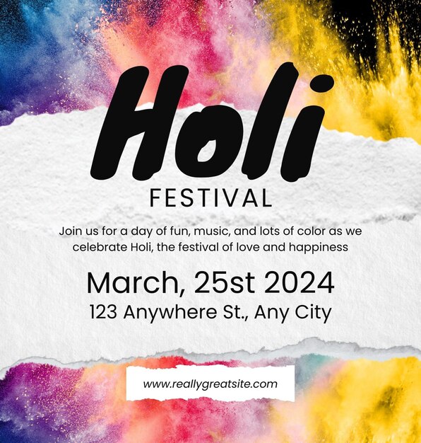 a poster for the festival of Holi