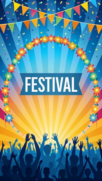 a poster for festival with people holding hands and the words festival