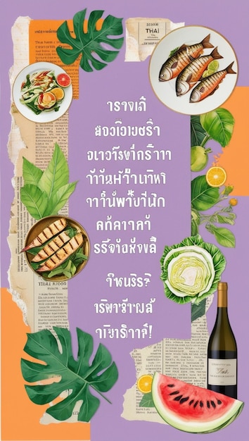 Photo a poster for the food of the asian language