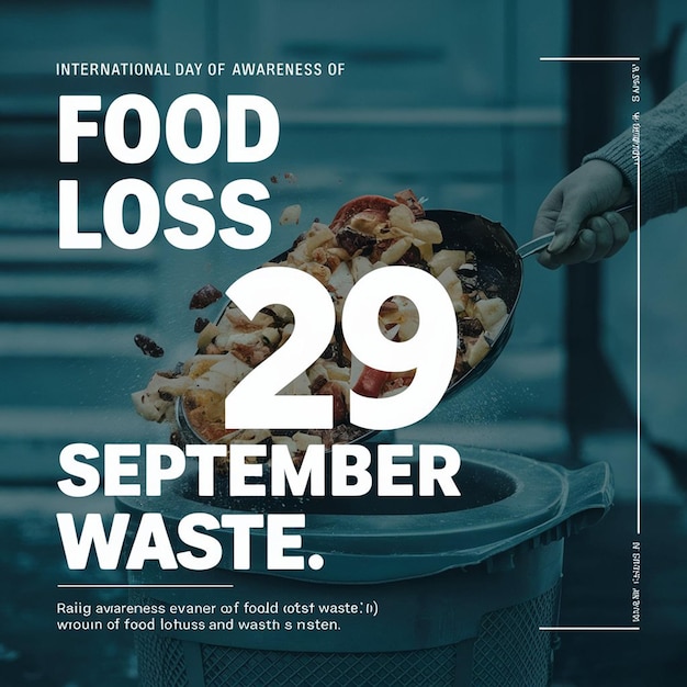 Photo a poster for food waste that says food waste waste waste