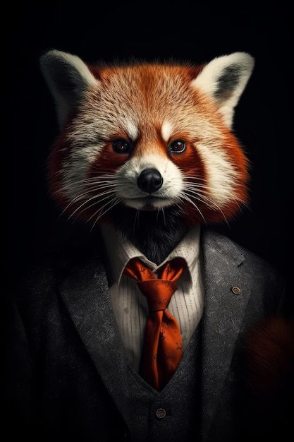 A poster for a fox with a suit and tie that says'fox '