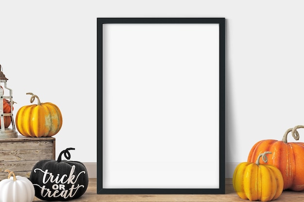 Poster frame mockup 3d