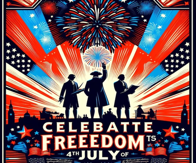 a poster for freedom is displayed with the words  celebration of freedom