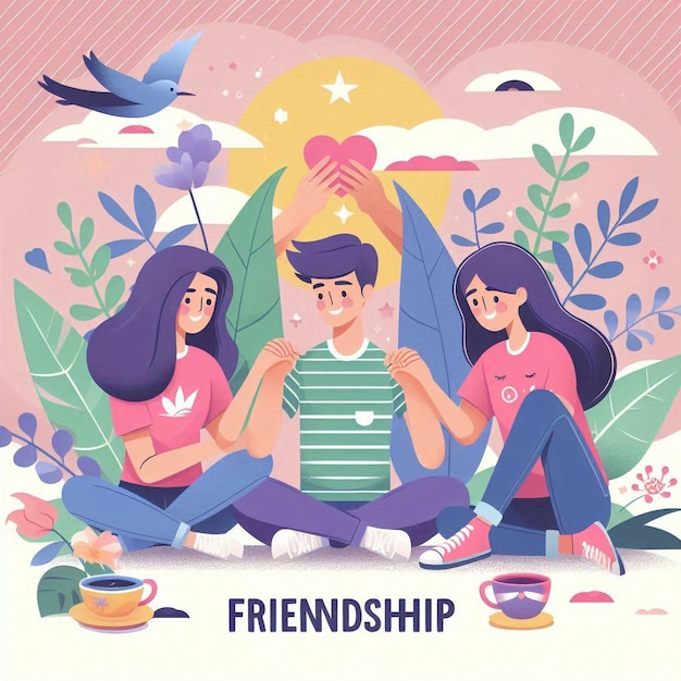 a poster for a friend that says friendship friendship