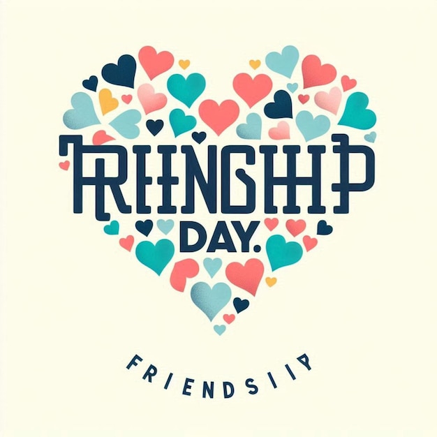 a poster for a friends day with a heart that says quot try friendship day quot