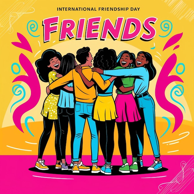 a poster for friends that is for friends day