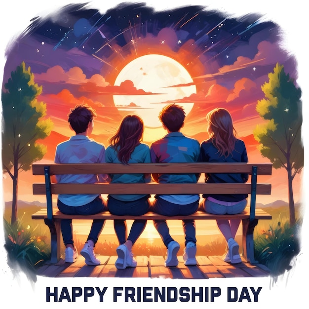 a poster for friends that say friendship day