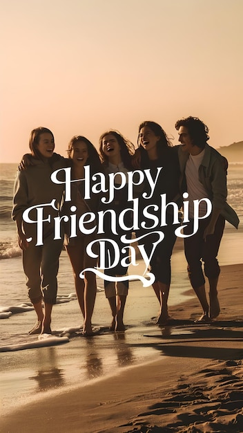 a poster for friends that say happy friendship day