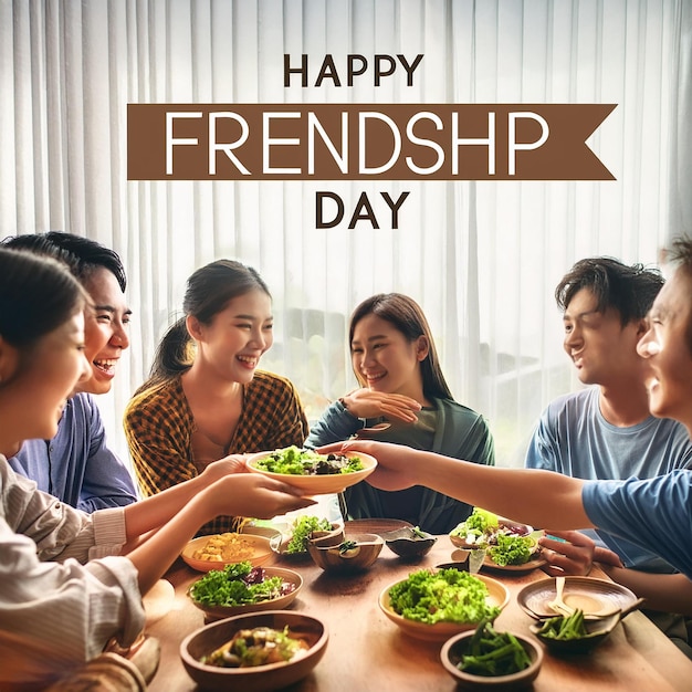 a poster for friends that say happy friendship day