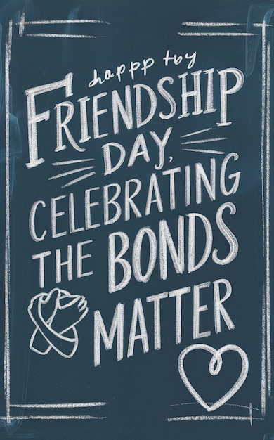 Photo a poster for friendship day celebrating holiday with the hands of the stars