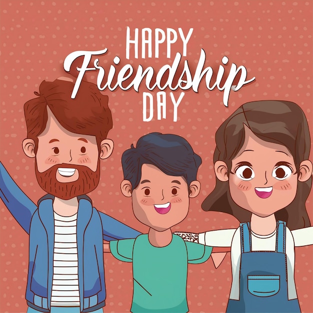 a poster for friendship day with friends and the words friendship day