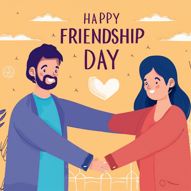 a poster for friendship day with friends and the words friendship day