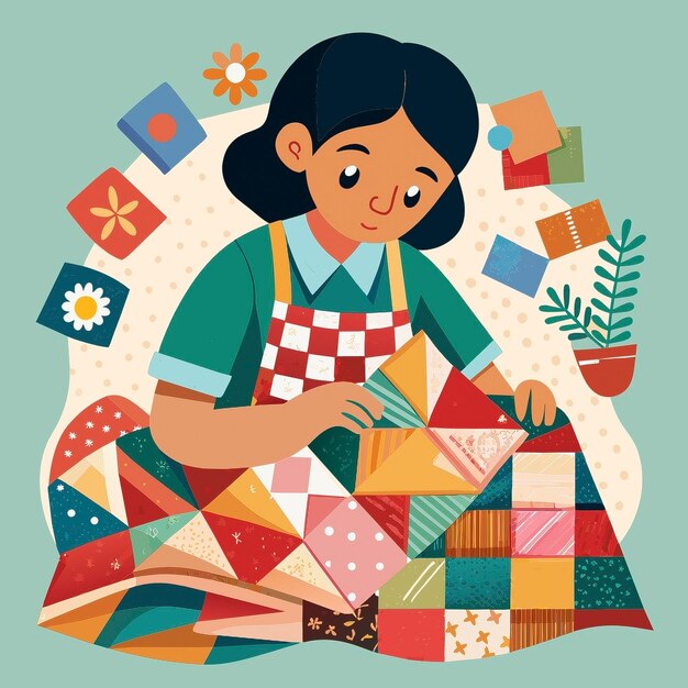 a poster of a girl with a apron