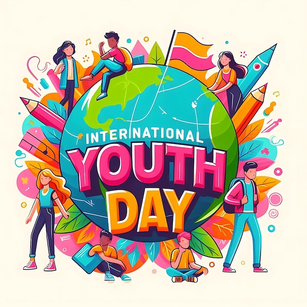 a poster of a globe with the word youth on it