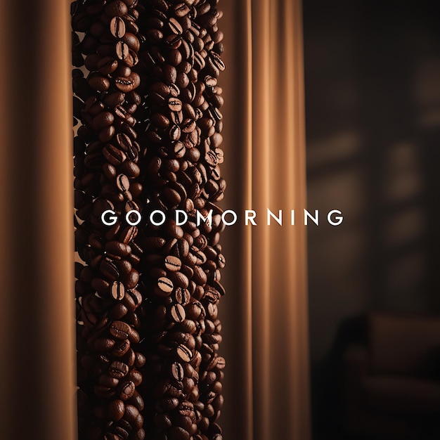 a poster for good morning with the words good morning on it