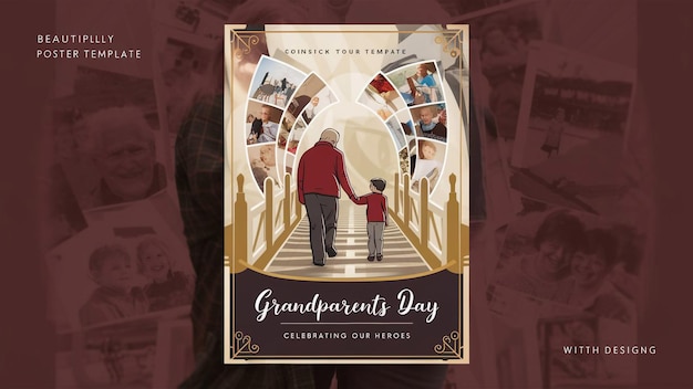 a poster for the grandparents day of the old age