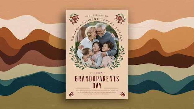 a poster for grandparents day with a family on it